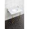 Kingston Brass 30 Carrara Marble Console Sink with Brass Legs, Marble WhiteBrushed Brass LMS3022M87 - alternate 4